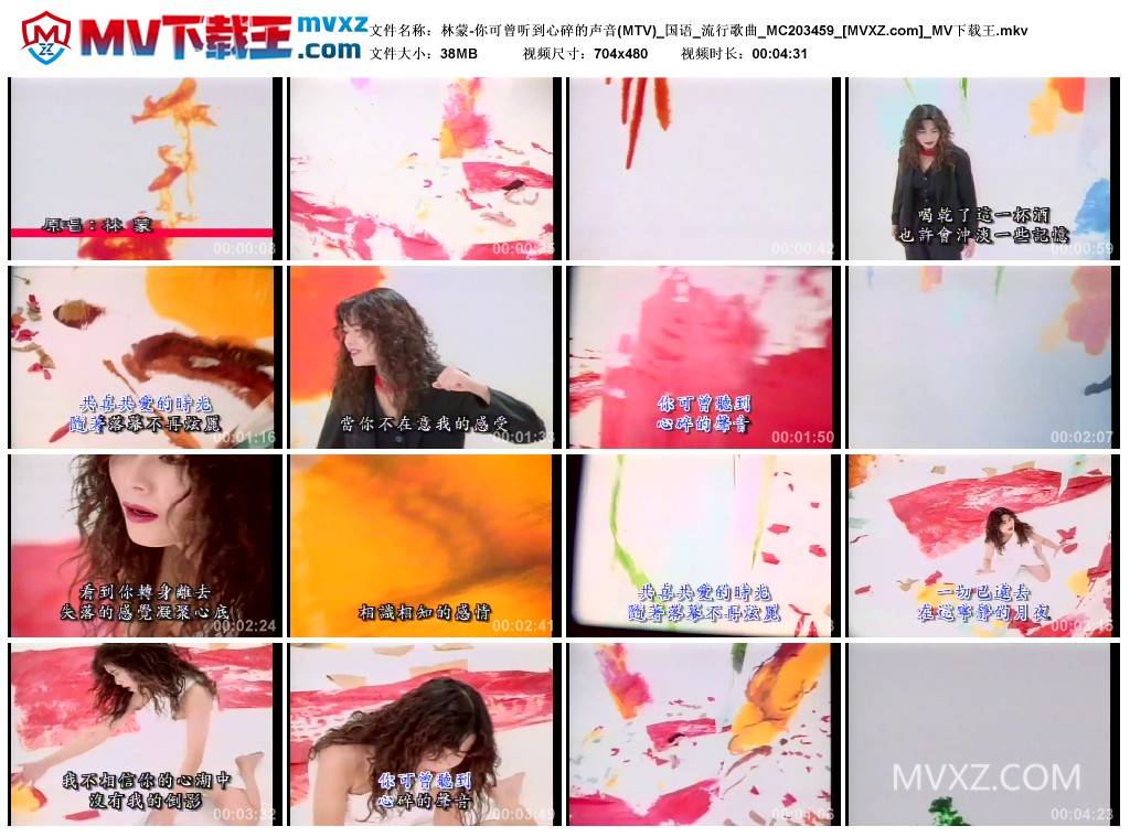 林蒙-你可曾听到心碎的声音(MTV)_国语_流行歌曲_MC203459